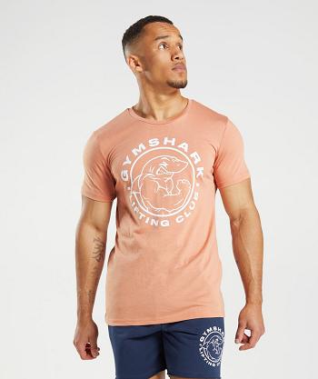 T Shirts Gymshark Legacy Hombre Rosas | CO 3383JPQ